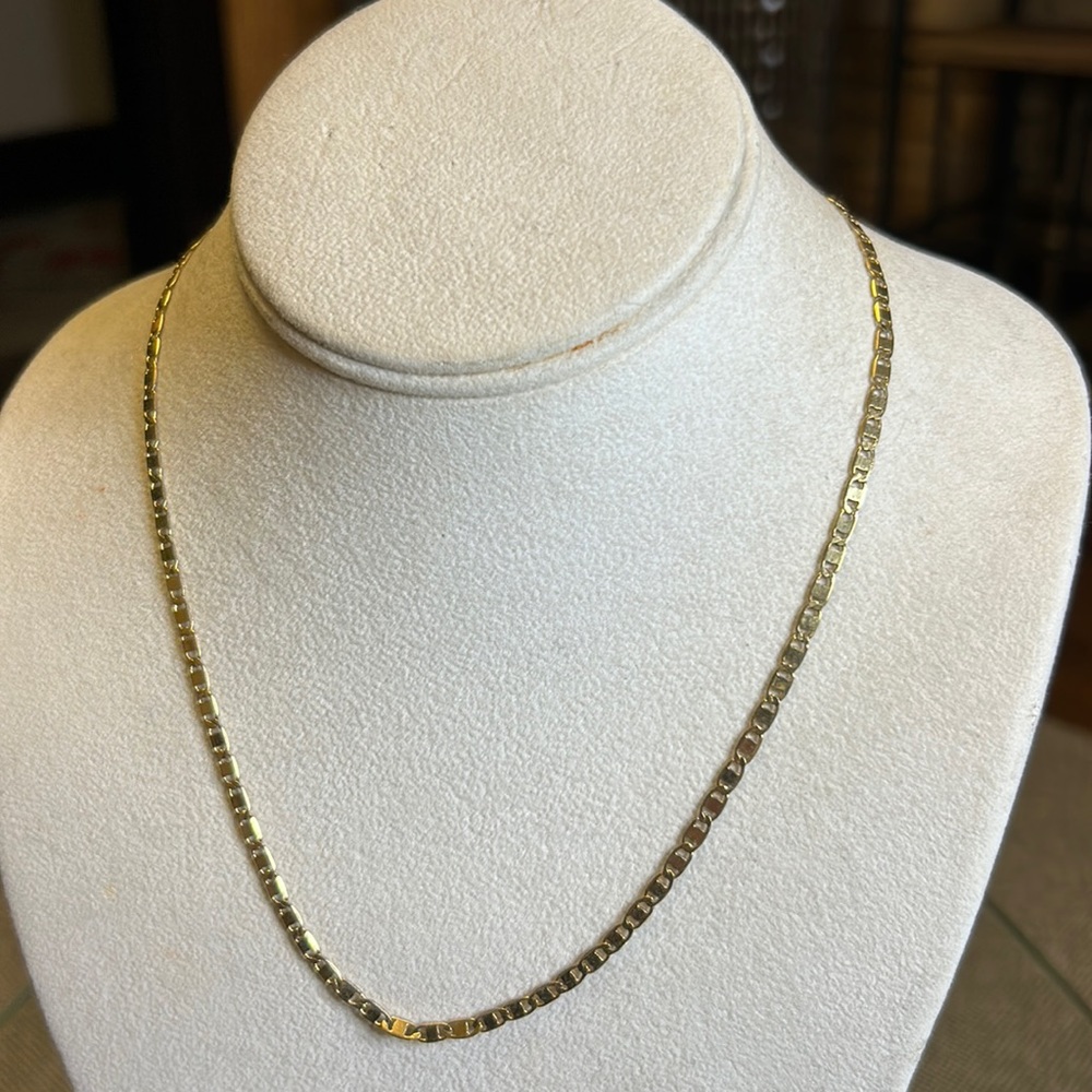 J&D gold plated chain, 16 inch, GUC